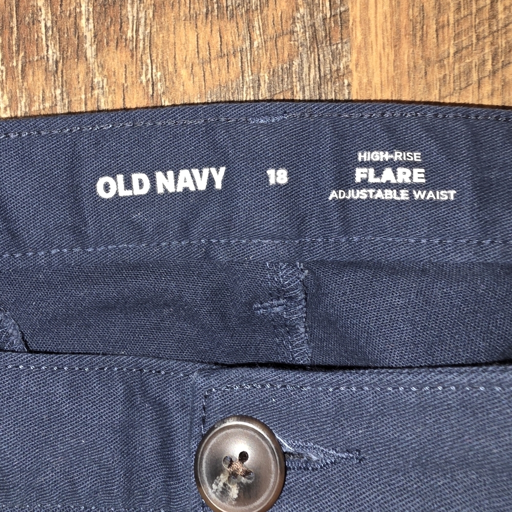 Old Navy Navy Blue High-Rise Flare Pant